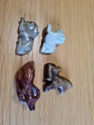 Figuras animales jade colgantes China