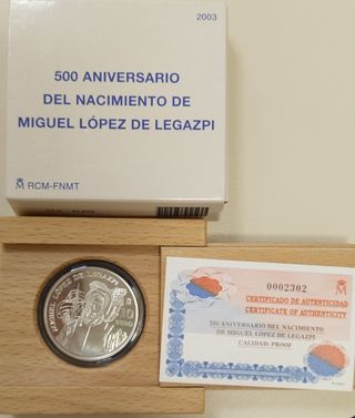 Moneda 10€ Plata España 2003 Legazpi
