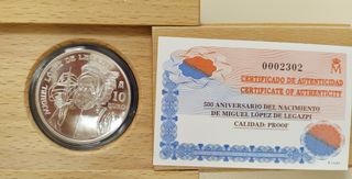 Moneda 10€ Plata España 2003 Legazpi
