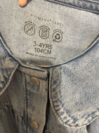 Vestido vaquero Primark niña 3-4 años