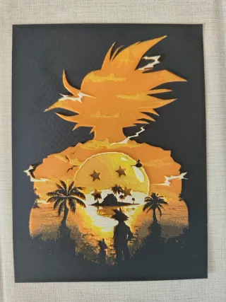 Arte Hueforge Silueta Goku