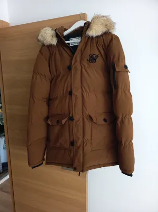 Chaqueta SikSilk Marrón con Capucha