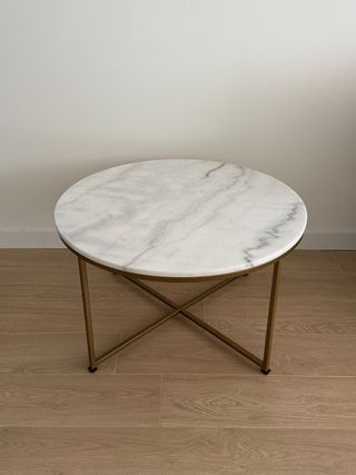 Mesa de centro redonda de mármol 80cm