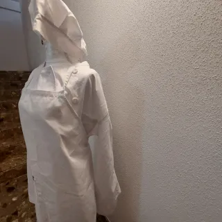 Conjunto Ropa Trabajo Cocinero Blanca