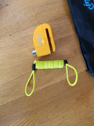Candado Alarma Moto FD-MOTO Amarillo