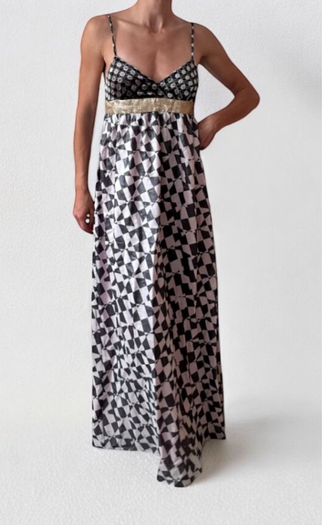 Vestido Custo Barcelona Negro y Dorado