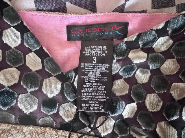 Vestido Custo Barcelona Negro y Dorado