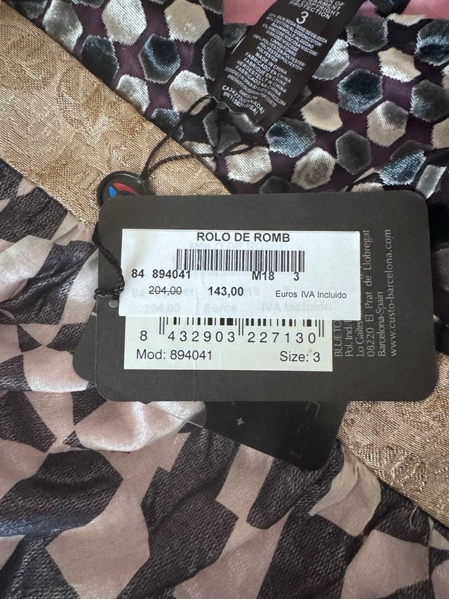 Vestido Custo Barcelona Negro y Dorado