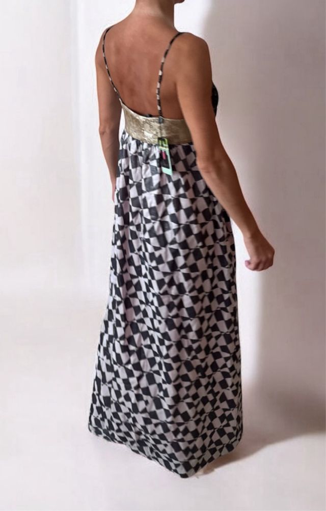 Vestido Custo Barcelona Negro y Dorado