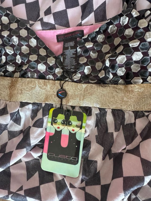 Vestido Custo Barcelona Negro y Dorado