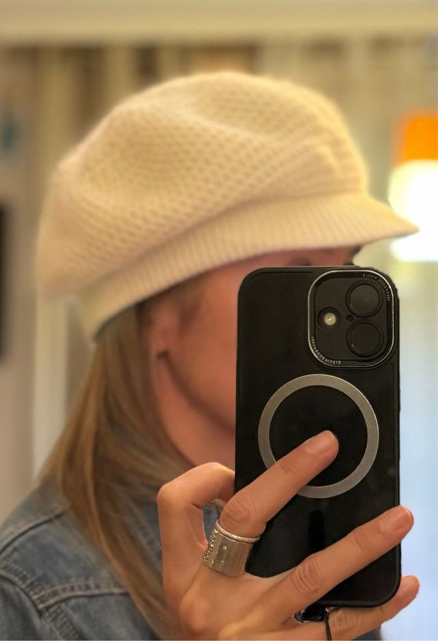 boina de angora con visera