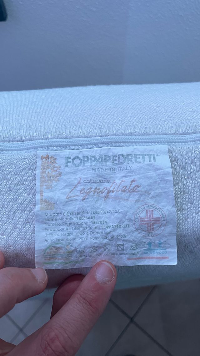 Materasso Foppapedretti 60x120 Antisoffocamento