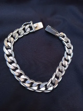 Pulsera eslabones plateada