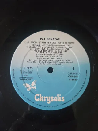 Vinilo Pat Benatar - Live From Earth