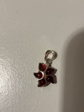Colgante de plata de ley con ambar baltico