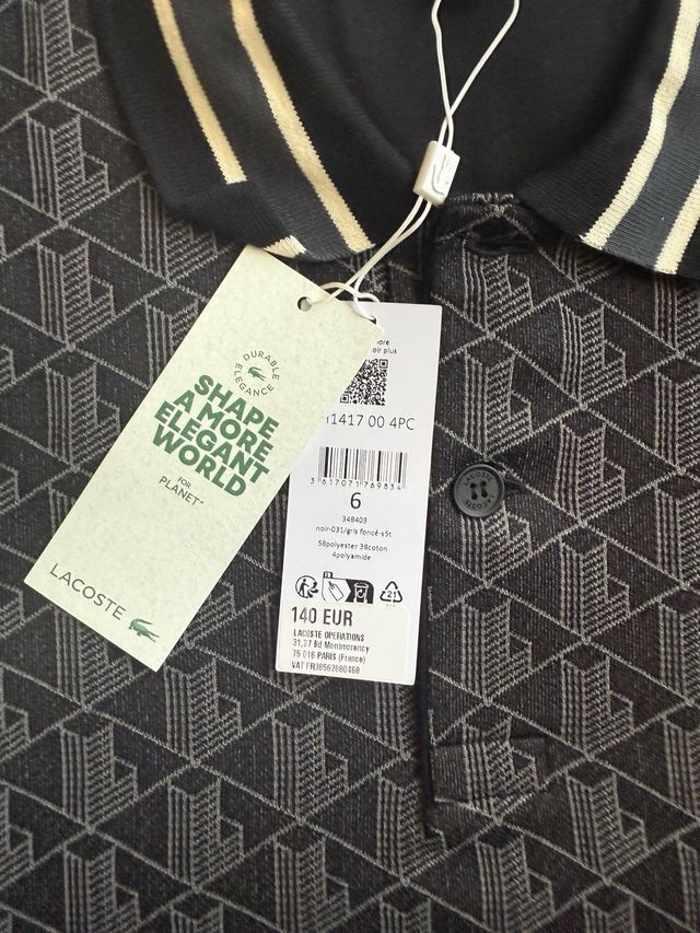 Polo Lacoste Geométrico Talla XL