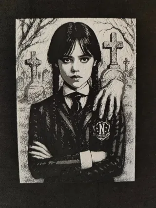 Arte Hueforge Miércoles Addams