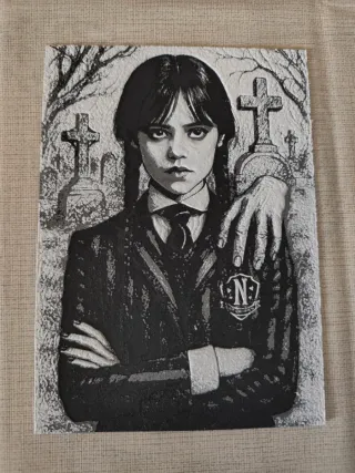 Arte Hueforge Miércoles Addams