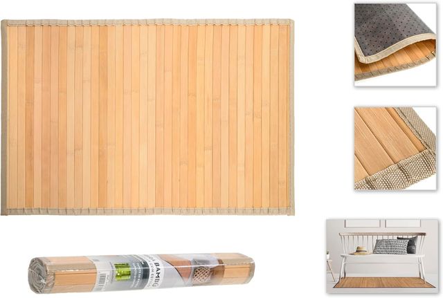 Alfombra Bambú Natural Rectangular 60x90cm