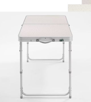 Mesa plegable camping metal y plástico