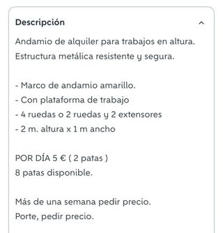 Andamio de alquiler