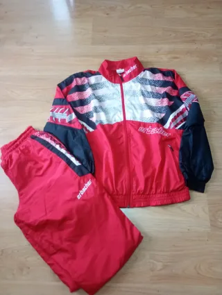 Chándal vintage Erbacher rojo y negro