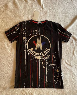 Camiseta Negra Estampado Negra Talla S