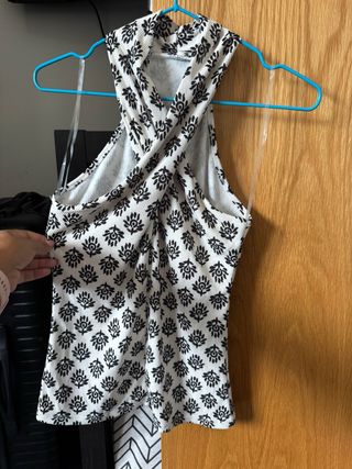 Camiseta sin mangas estampada