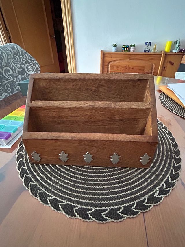 Organizador de escritorio de madera