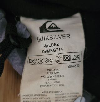 Guantes Quiksilver Snow/Esquí Gris y negro