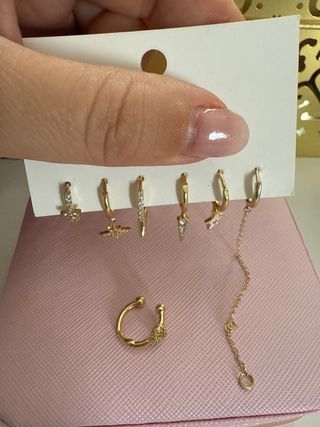 Pendientes Aros Dorados Pequeños Sin Estrenar 
