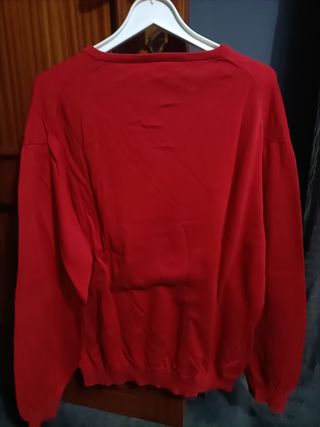 Jersey Lacoste V-Neck Rojo Talla XXL