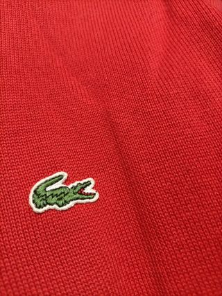 Jersey Lacoste V-Neck Rojo Talla XXL
