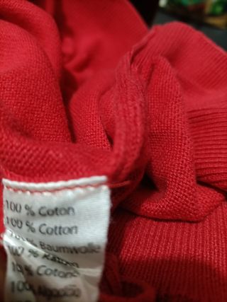 Jersey Lacoste V-Neck Rojo Talla XXL