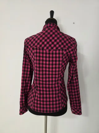 Camisa cuadros rosa y negra