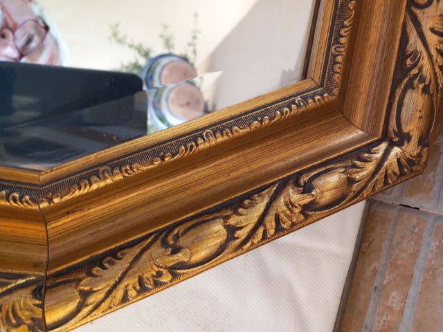 Espejo Vintage Madera Tallada