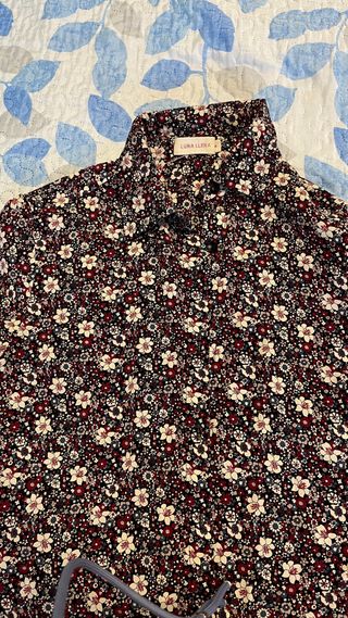 Blusa LUNA LLENA Estampada Burdeo