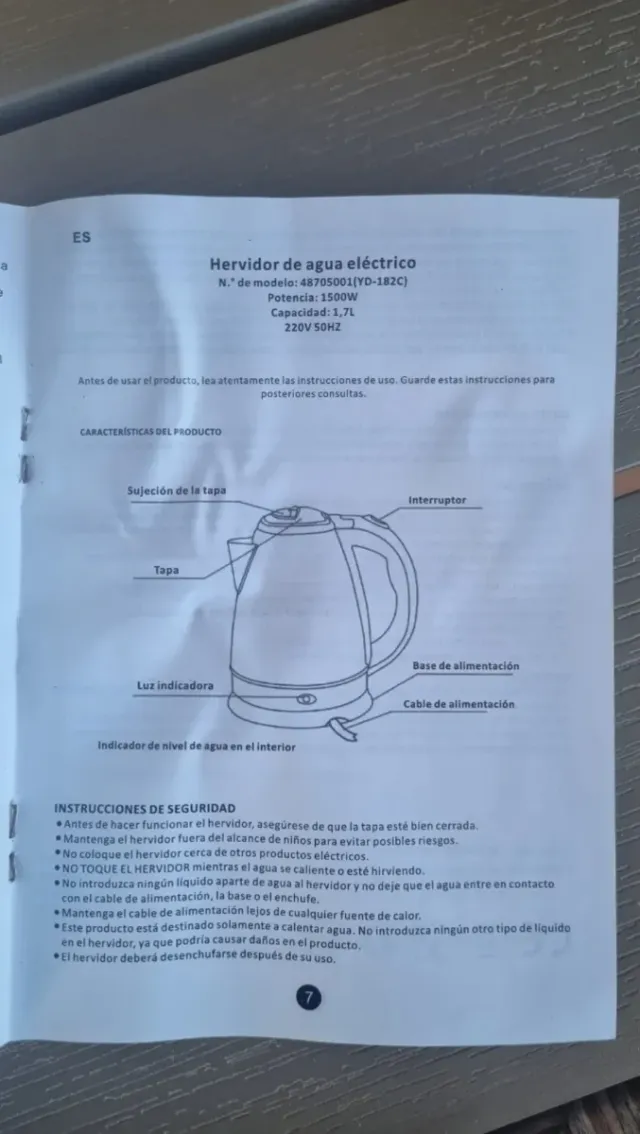 Hervidor Eléctrico Acero Inoxidable