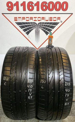 215 40 17 V BRIDGESTONE RUEDA AL 90% VIDA UTIL