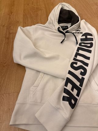 Sudadera Hollister Blanca Talla L. Original 