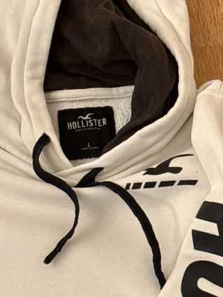 Sudadera Hollister Blanca Talla L. Original 