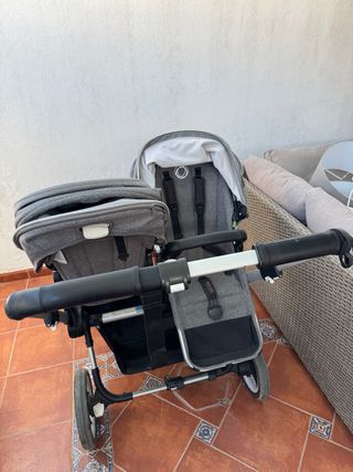 Carrito Gemelar Bugaboo Gris
