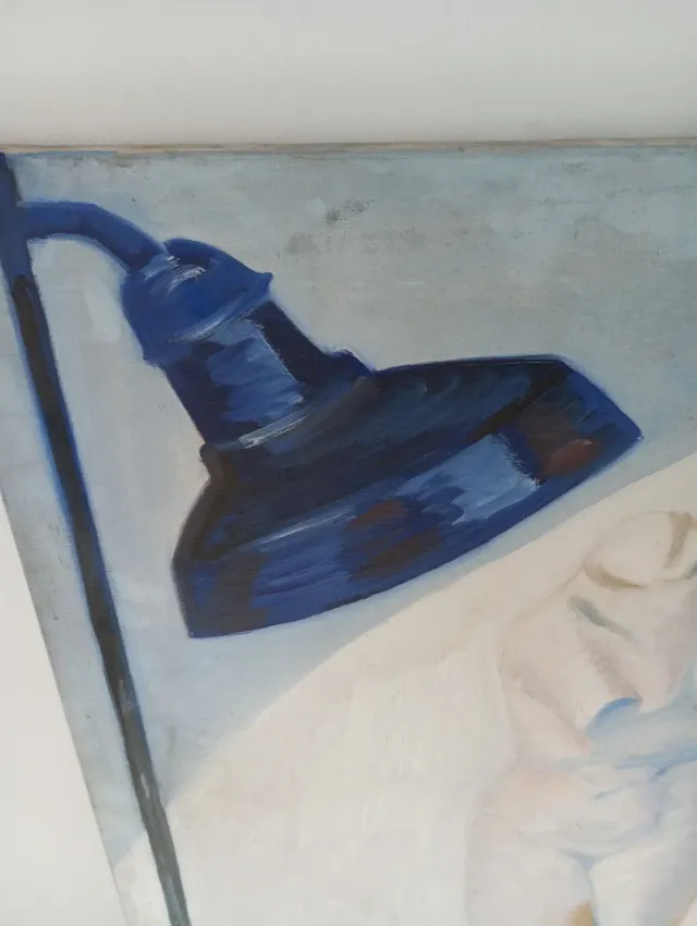 Cuadro al óleo hecho a mano sobre bastidor grande 