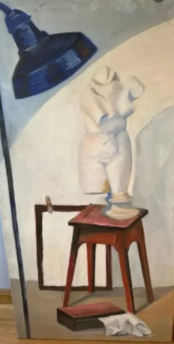 Cuadro al óleo hecho a mano sobre bastidor grande 