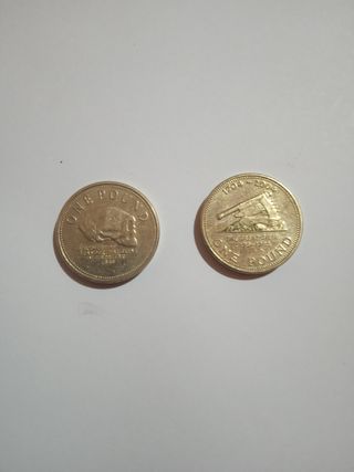 2 Monedas 1 Libra Gibraltar