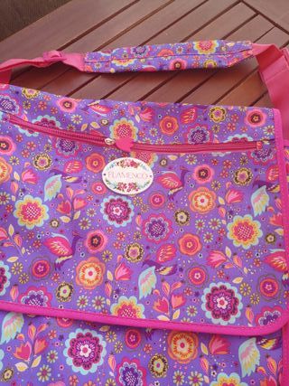 Bolso Flamenco Morado y Rosa Flores
