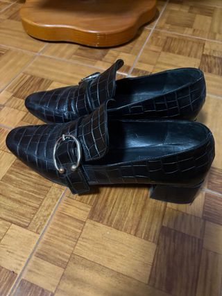 Mocasines Uterqüe Piel Cocodrilo Talla 39