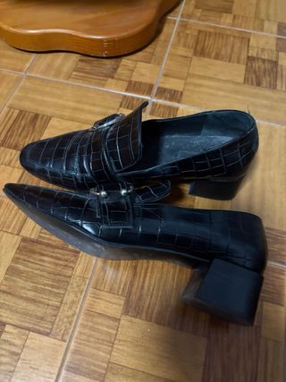 Mocasines Uterqüe Piel Cocodrilo Talla 39