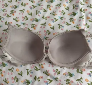 Sujetador Push Up Encaje Gris