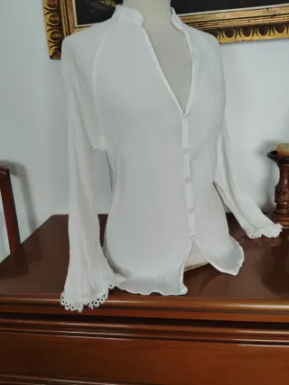 Camisa ZARA Blanca Talla M